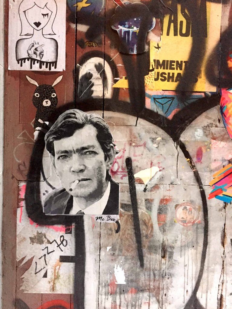 Julio Cortázar · arte urbano de ME BES