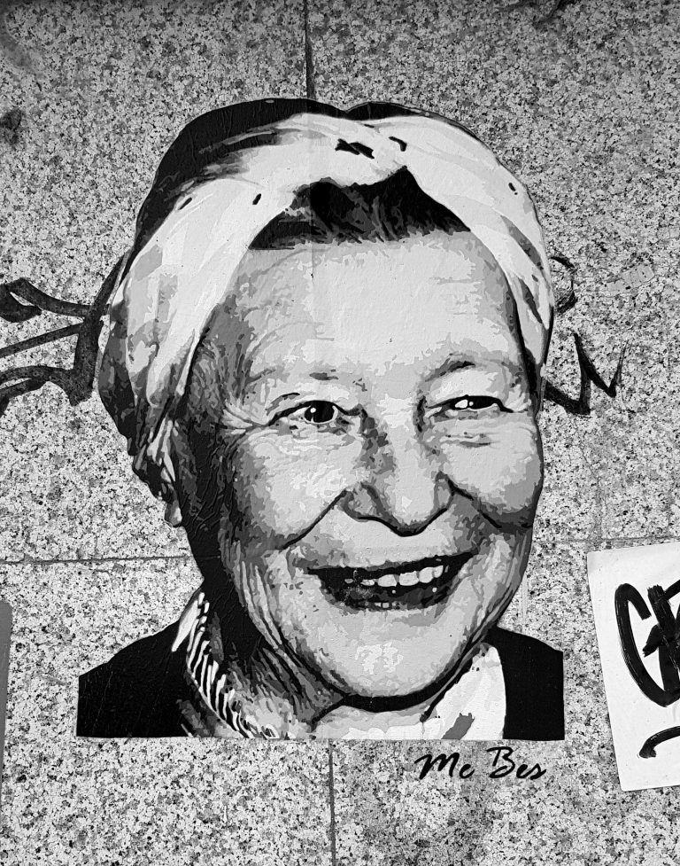 Simone de Beauvoir · arte urbano de ME BES
