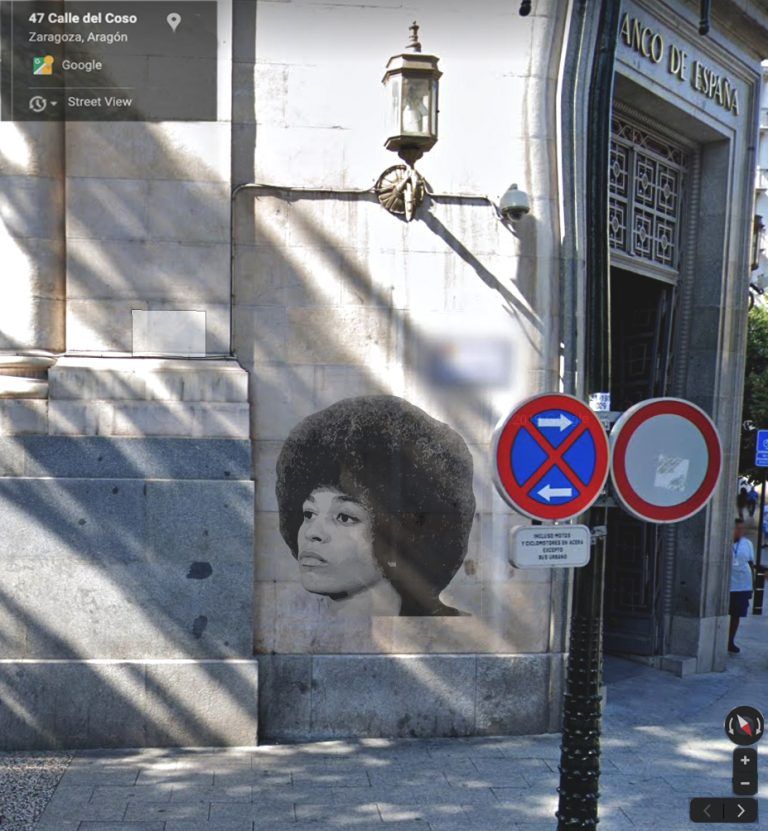 Angela Davis · arte urbano de ME BES